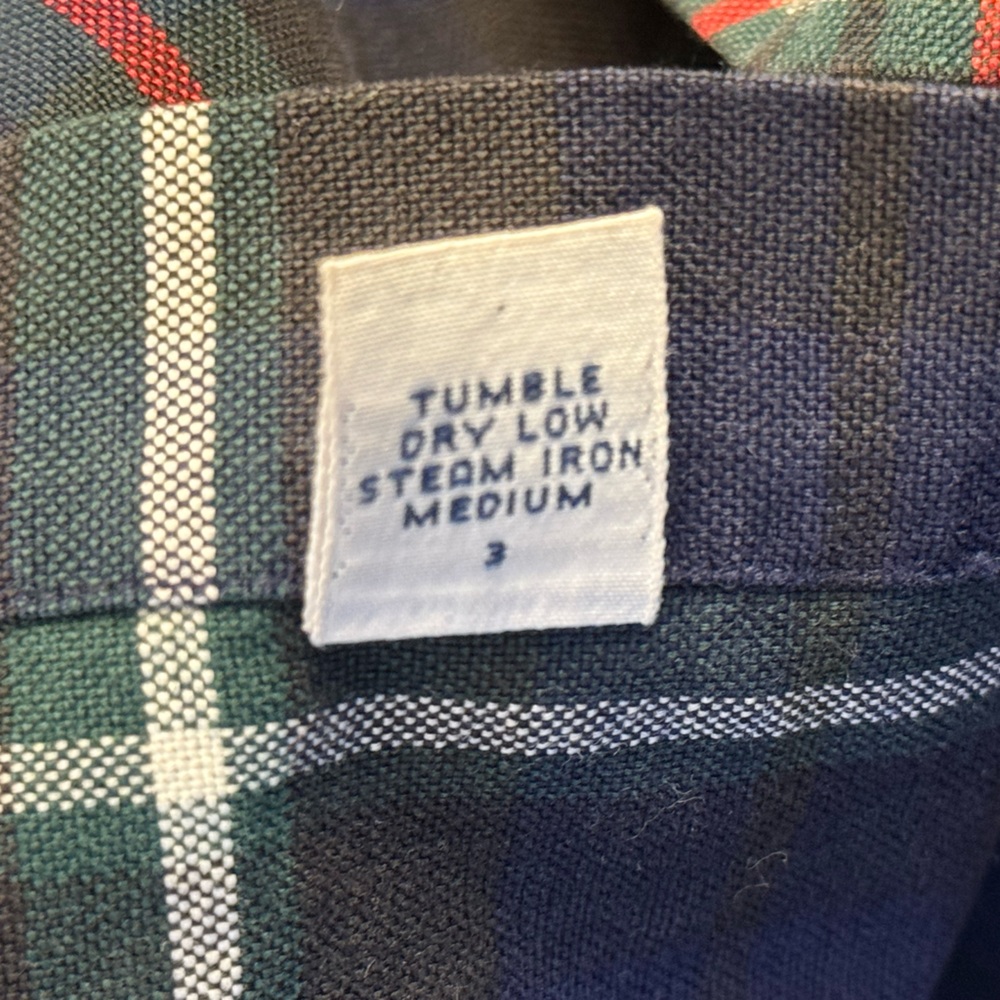 VTG Ralph Lauren BIG SHIRT Men L Navy Green Red Plaid Button Down 100% Cotton - Picture 14 of 15